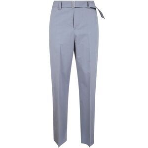 Lardini Men Silk And Cotton Belt Trousers